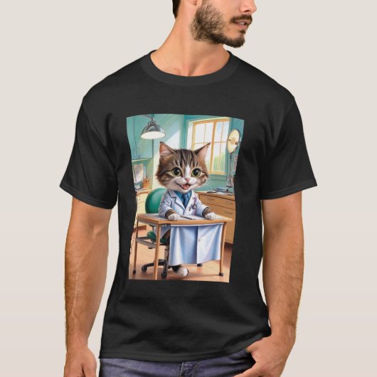 T-shirt Docteur Chat (Devant)