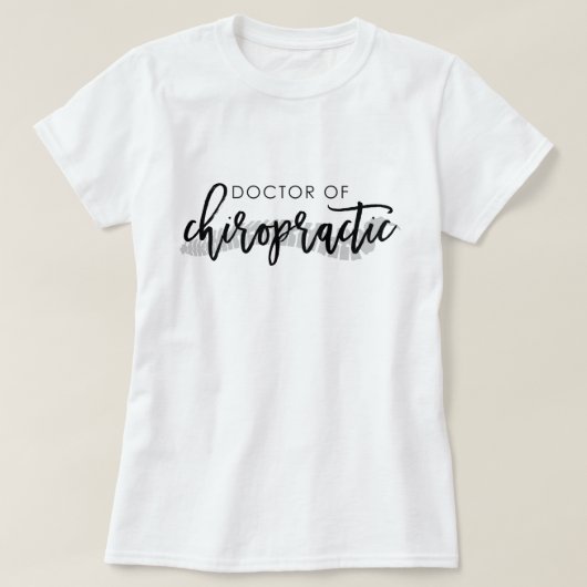 T-shirt Docteur en chiropratique avec épine  (Design devant)