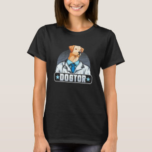 T-shirt Docteur Golden Labrador Retriever Technicien Vétér