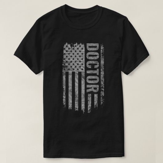 T-shirt Doctor USA Flag Distressed design (Design devant)