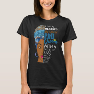 T-shirt Doctorat Diplôme Melanin Africaine Américaine Femm