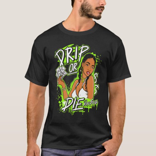 T-shirt Dod Graphique Correspond Jordan 6 Électrique Vert (Devant)