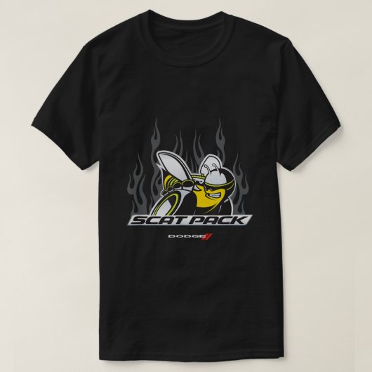 T-shirt Dodge Scat Pack Flames (Design devant)