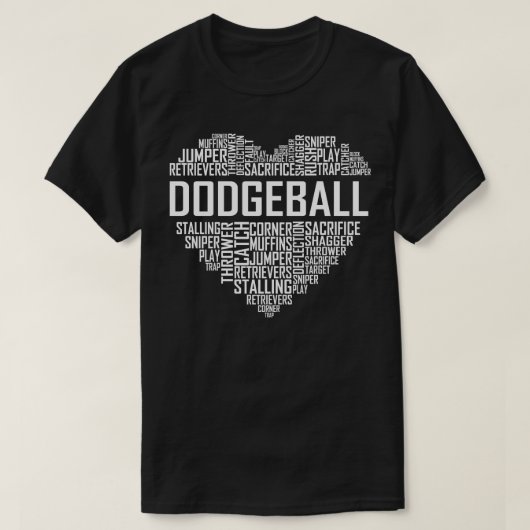T-shirt Dodgeball Heart (Design devant)