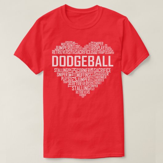 T-shirt Dodgeball Heart (Design devant)