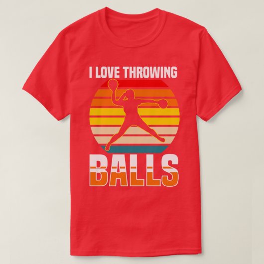 T-shirt Dodgeball I Love Throwing Balls (Design devant)