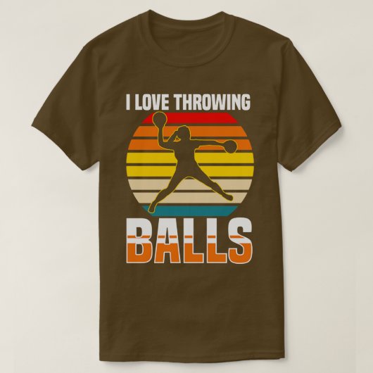 T-shirt Dodgeball I Love Throwing Balls (Design devant)