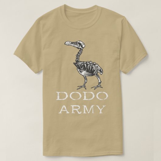 T-shirt Dodo Army Dodo Bird Dronte Etinct Skeleton Dronte  (Design devant)