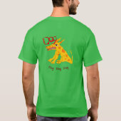 T-Shirt DOG Abstract Cute Yellow Dog Design (Achterkant)