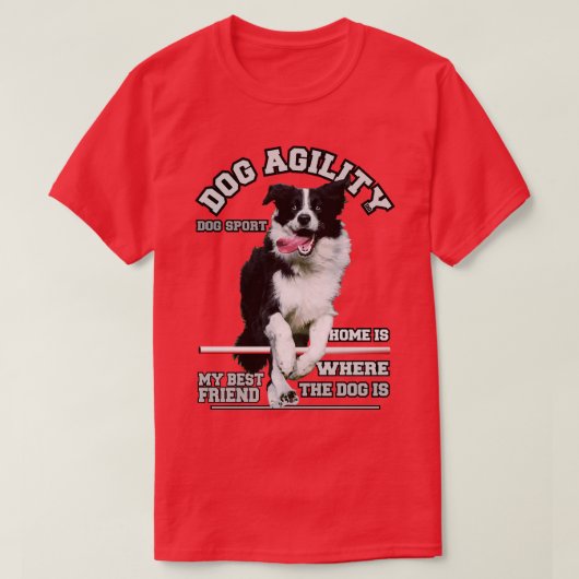 T-shirt DOG AGILITY Chien Sport (Design devant)