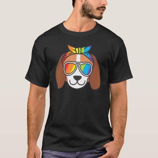 T-shirt Dog Ally Rainbow LGBTQ Community Pride Gender Sup (Devant)