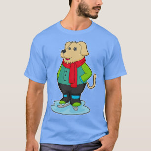 T-shirt Dog at Ice skating with Ice skates