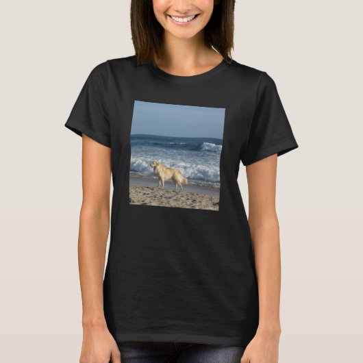 T-shirt Dog At The Beach (Devant)