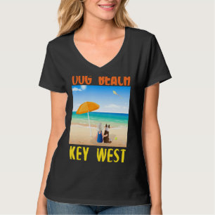 T-shirt Dog Beach Key West Florida Keys mignonne Chien Et