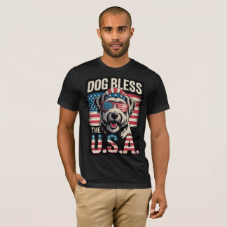 T-shirt Dog Bless USA