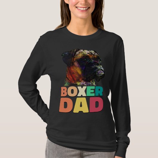 T-shirt Dog Boxer Dad Boxer Owner (Devant)