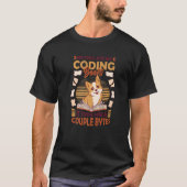 T-shirt Dog Bytes Code Computer Joke Programming 1 (Devant)