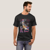 T-shirt Dog Cute Squad 4th July Australian Shepherd Sungla (Devant entier)