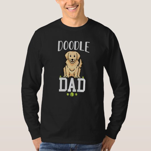 T-shirt dog dad golden doodle best golden retriever dad ev (Devant)