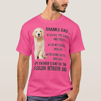 T-shirt Dog Dad Happy Father's Day To The Best Golden Retr