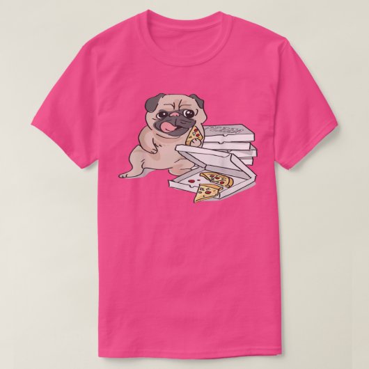 T-shirt Dog Eating A Pizza (Design devant)