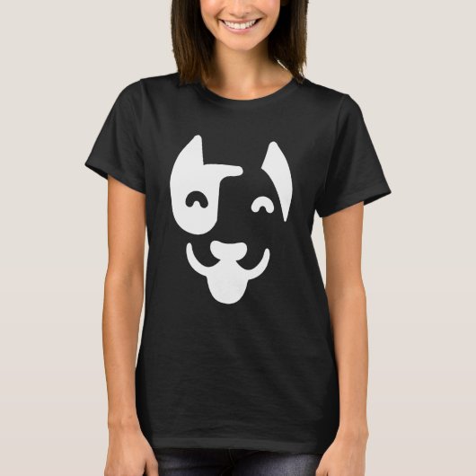 T-shirt Dog Face Silhouette (Devant)