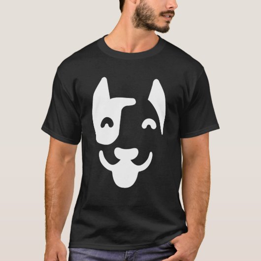 T-shirt Dog Face Silhouette (Devant)