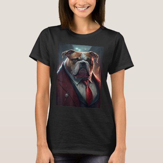T-shirt Dog Gangster must love dogs (Devant)