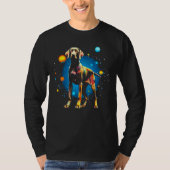 T-shirt Dog German Shorthaired Pointer Planet Space (Devant)