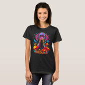 T-shirt Dog German Shorthaired Pointer Psychedelic Mushroo (Devant entier)