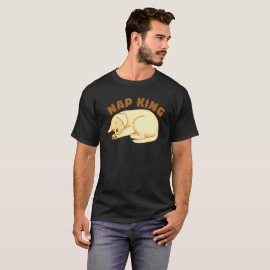 T-shirt Dog Golden Retriever Nap Sleeping Sleep Pajama Nig (Devant entier)