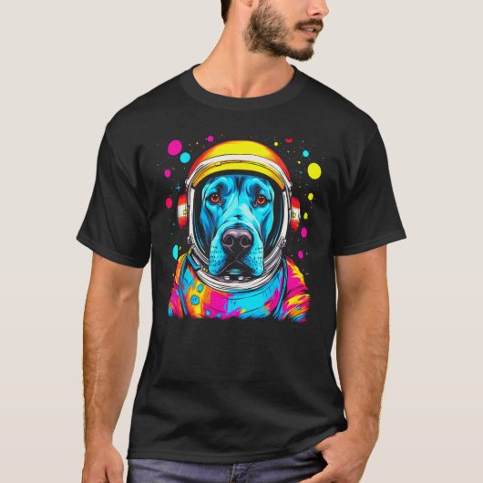 T-shirt Dog Great Dane  Astronaut (Devant)
