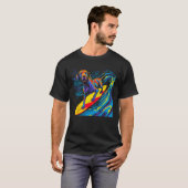 T-shirt Dog Great Dane Surfing (Devant entier)