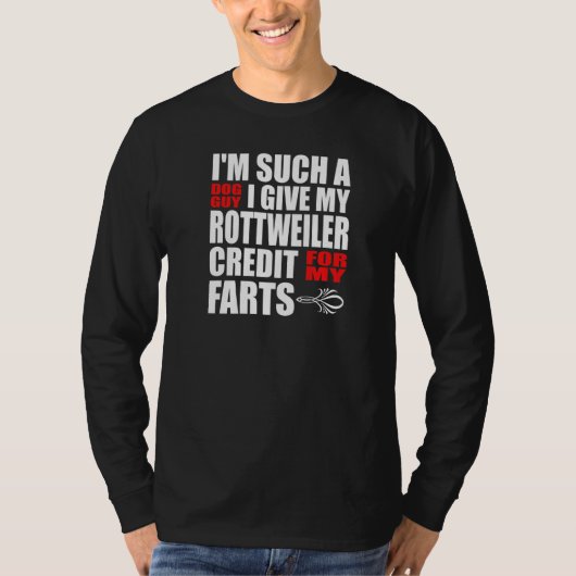 T-shirt Dog Guy Rottweiler Fart Joke for Men Boy Rottweile (Devant)