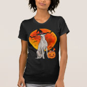 T-shirt Dog Halloween Greyhound Jack Lantern (Devant)