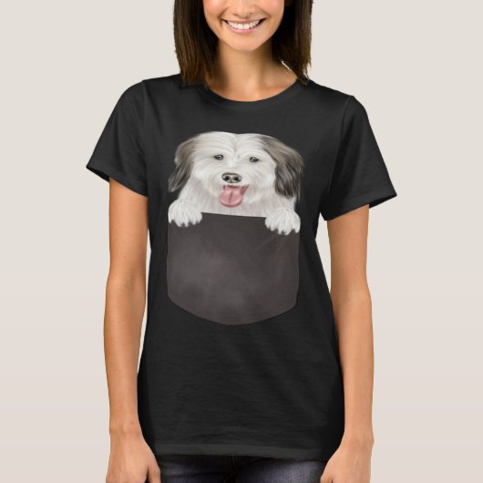 T-shirt Dog In Pocket Dog Coton de Tulear (Devant)