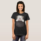 T-shirt Dog In Pocket Dog Coton de Tulear (Devant entier)