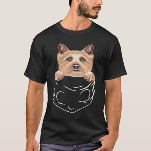 T-shirt Dog In Pocket Norwich Terrier Dog (Devant)