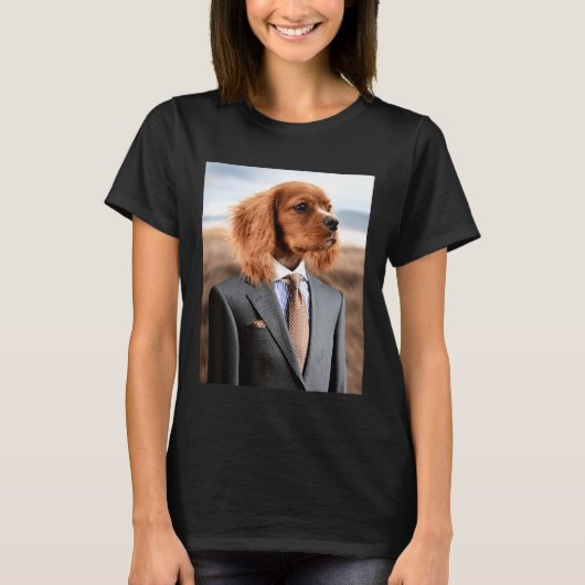 T-shirt Dog In Suit And Tie English Cocker Spaniel Mbassp (Devant)