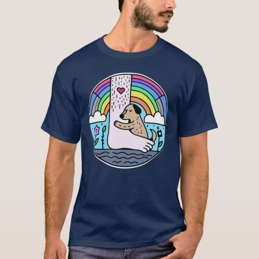 T-shirt Dog Love Leg (Devant)