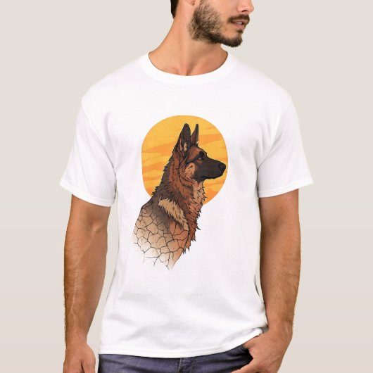T-shirt Dog Lover German Shepherd Graphic (Devant)