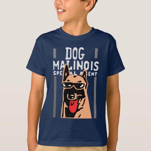 T-shirt dog malinois spécial agent (Devant)