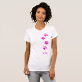 T-shirt DOG MAMA Empreintes de pattes roses Animaux de com (Devant entier)