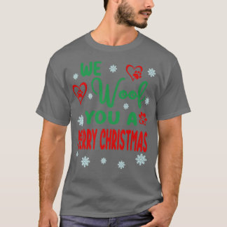 T-shirt Dog Maman Papa We Woof You A Merry Christmas Happy