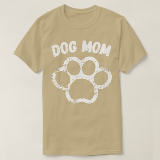 T-shirt Dog Mom Pawprint Love  (Design devant)