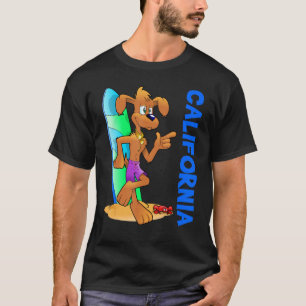 T-shirt Dog Ocean Wave Surfboard Plage pour enfants