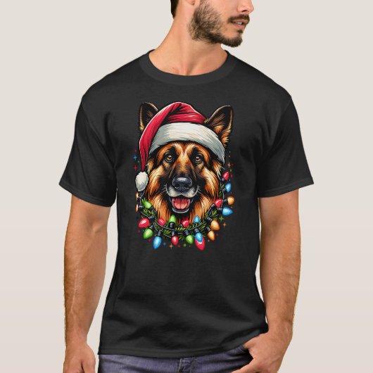 T-shirt Dog Owner Xmas Men Women Favorite German Shepherd  (Devant)