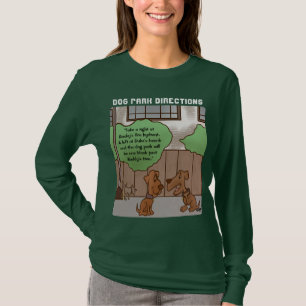 T-shirt Dog Park Directions Femmes à long feuillage