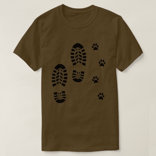 T-shirt Dog Paw Footprint Dog Lover Camping  (Design devant)