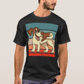 T-shirt Dog playful exaggerated humorous cartoon joyful pe (Devant)